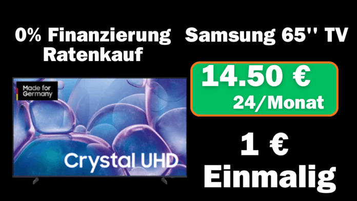 Samsung TV 65 Zoll 4K Ratenkauf 0% Finanzierung