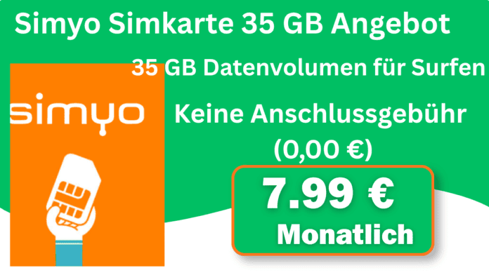 Simyo Simkarte 35 GB Angebot