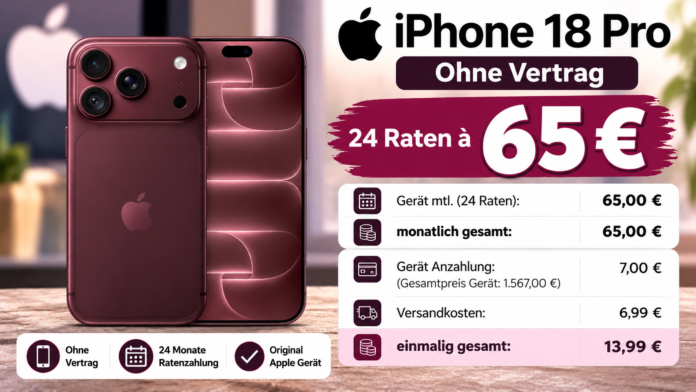 Apple iPhone 18 pro 0€ Ratenzahlungen